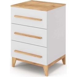 Mesa de Cabeceira Mary 3 Gavetas